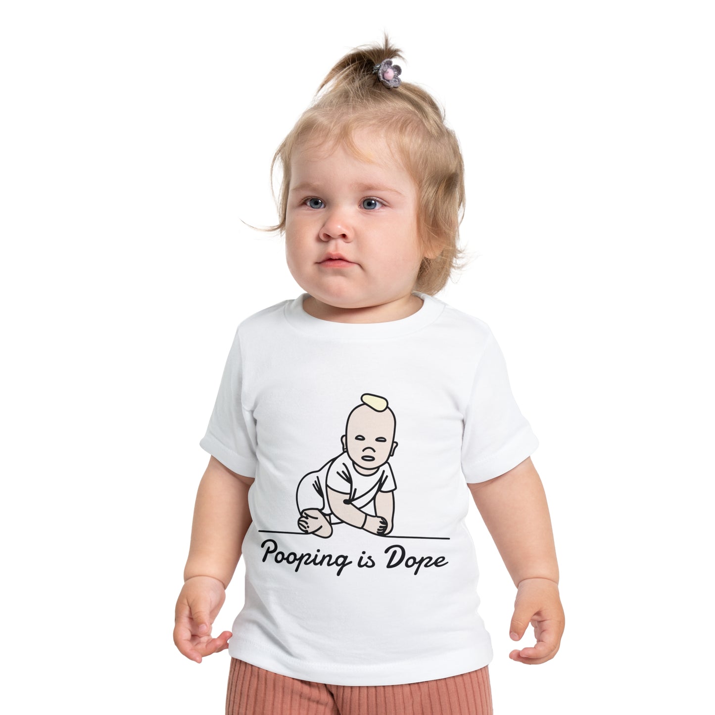 Pooping is Dope (little boy) Baby Short Sleeve T-Shirt