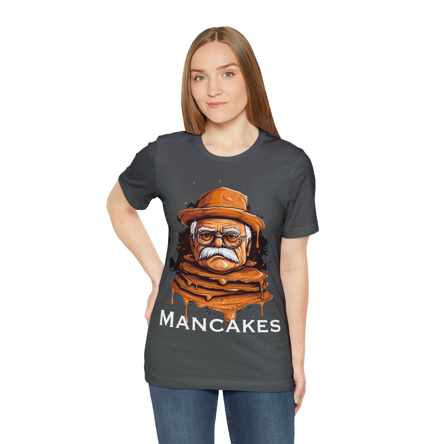 Mancakes (Large Print), Unisex Short Sleeve Tee