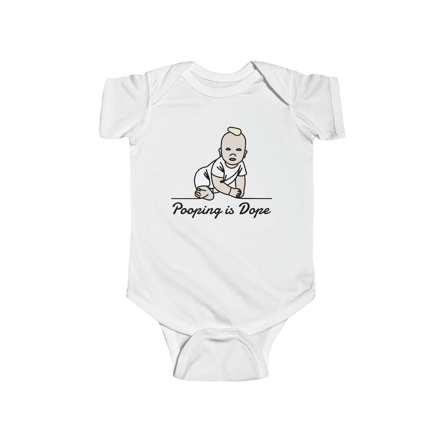 Pooping is Dope (boy poop) Infant Fine Jersey Bodysuit