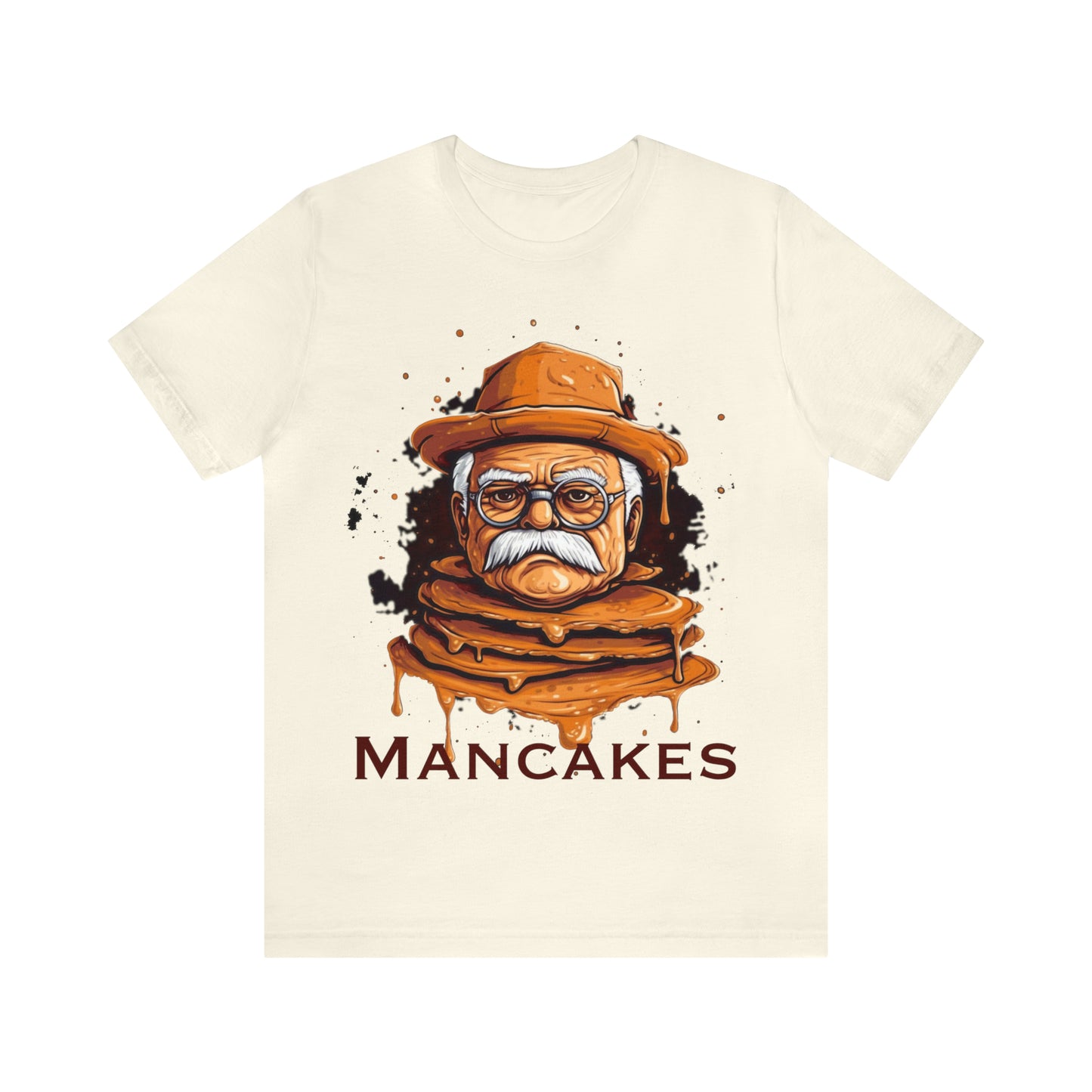 Mancakes (Large Print), Unisex Short Sleeve Tee