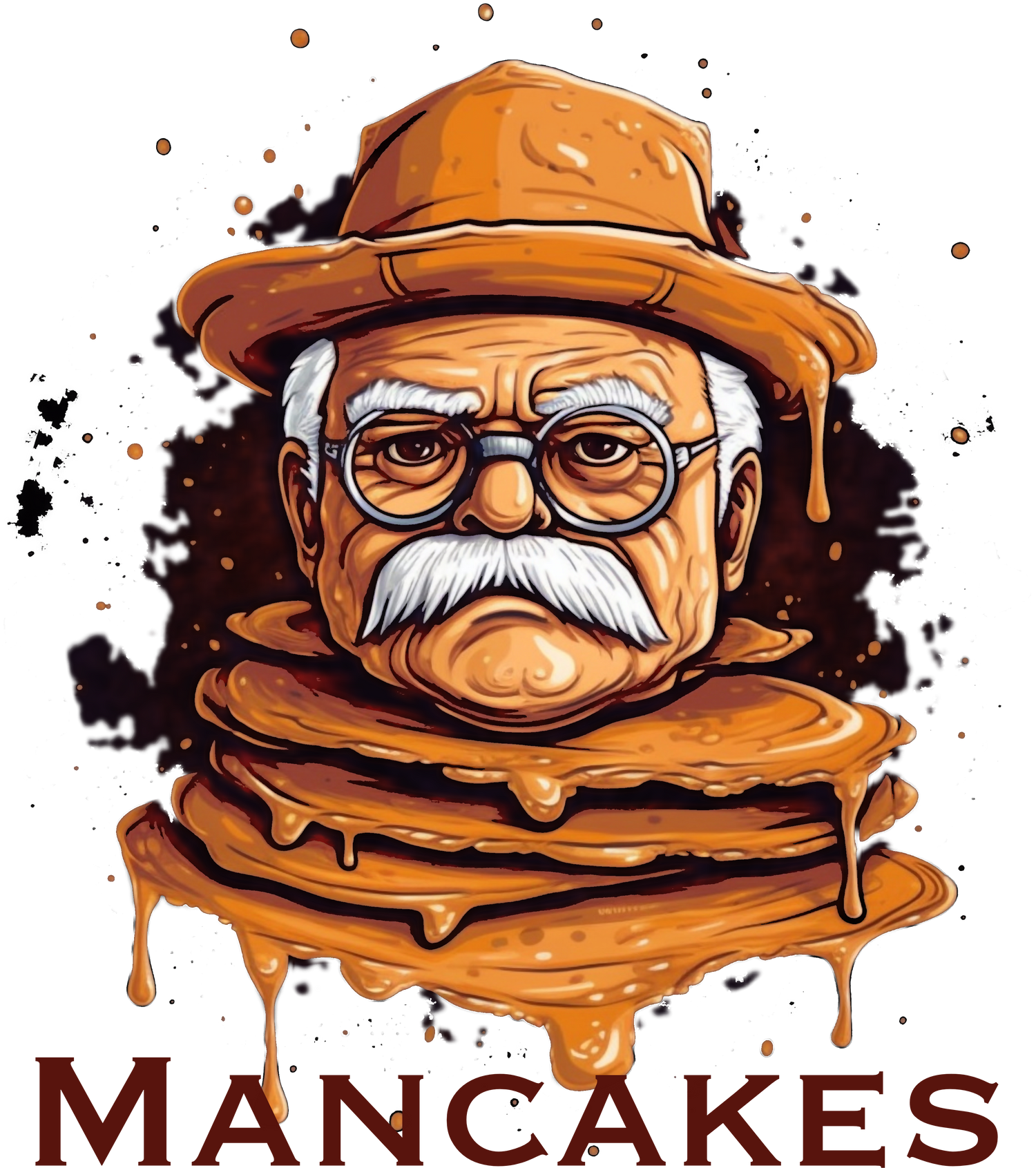 Mancakes: A short stack with the head of Wilfred Brimley